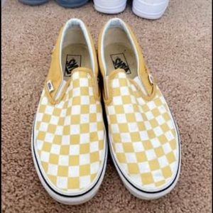 yellow checkered vans